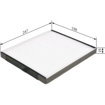 BOSCH 1 987 432 241 Innenraumfilter BOSCH 1 987 432 241 Innenraumfilter