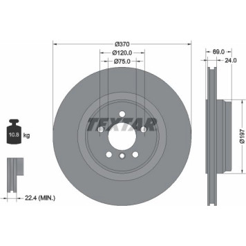 Textar 92270003 Bremsscheibe PRO Textar 92270003 Bremsscheibe PRO