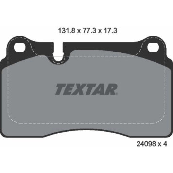 Textar 2409801 Bremsbelagsatz, Scheibenbremse