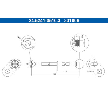 ATE 24.5241-0510.3 Bremsschlauch ATE 24.5241-0510.3 Bremsschlauch