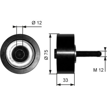 Gates T36291 Umlenkrolle/Führungsrolle, Keilrippenriemen FleetRunner™