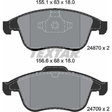 Textar 2487001 Bremsbelagsatz, Scheibenbremse Q+ Textar 2487001 Bremsbelagsatz, Scheibenbremse Q+