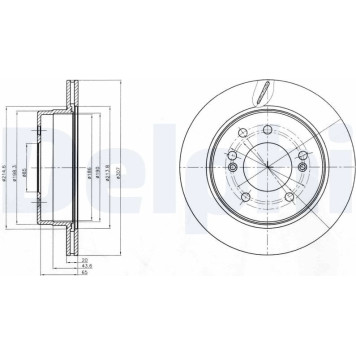 Delphi BG4273 Bremsscheibe Delphi BG4273 Bremsscheibe