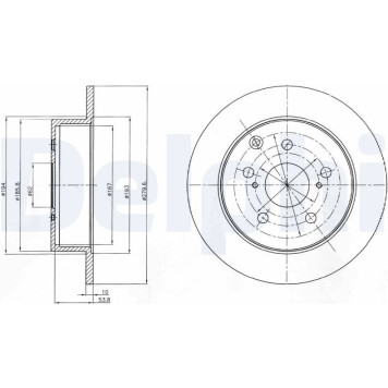 Delphi BG4303 Bremsscheibe