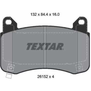 Textar 2615201 Bremsbelagsatz, Scheibenbremse Q+ Textar 2615201 Bremsbelagsatz, Scheibenbremse Q+