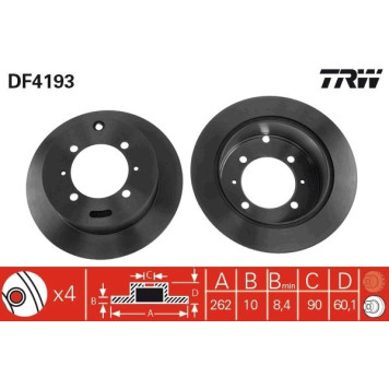 TRW DF4193 Bremsscheibe