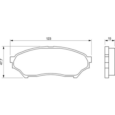 0 986 424 713 Bremsbelagsatz, Scheibenbremse