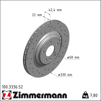 100.3336.52 Bremsscheibe SPORT Z