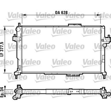Valeo | Kühler, Motorkühlung | 732824