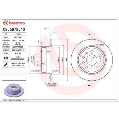 Brembo Bremsscheibe PRIME LINE 08.5879.10