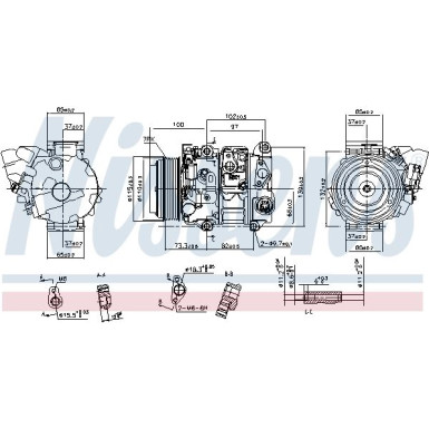 Nissens | Kompressor, Klimaanlage | 890143