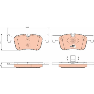 TRW Bremsbelagsatz, Scheibenbremse COTEC GDB1934