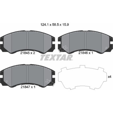 2184501 Bremsbelagsatz, Scheibenbremse