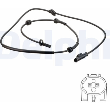 Delphi | Sensor, Raddrehzahl | SS20639