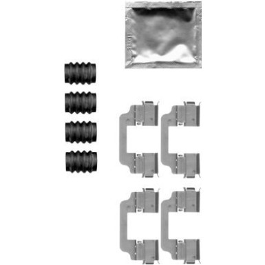 Hella Pagid | Zubehörsatz, Scheibenbremsbelag | 8DZ 355 205-321