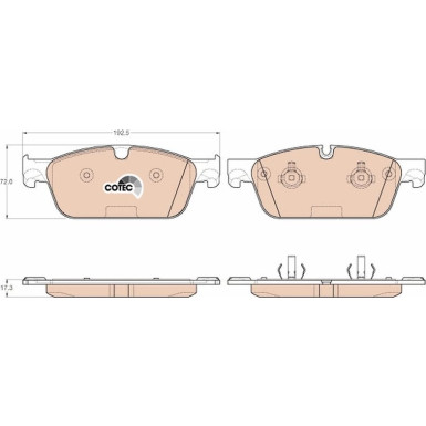 TRW Bremsbelagsatz, Scheibenbremse COTEC GDB1970