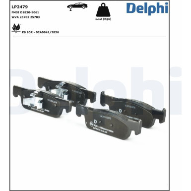 LP2479 Bremsbelagsatz, Scheibenbremse