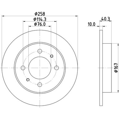 Hella | Bremsscheibe | 8DD 355 118-111
