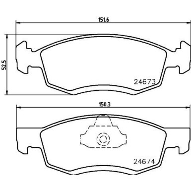 8DB 355 013-951 Bremsbelagsatz, Scheibenbremse