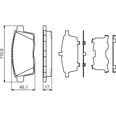 0 986 494 376 Bremsbelagsatz, Scheibenbremse