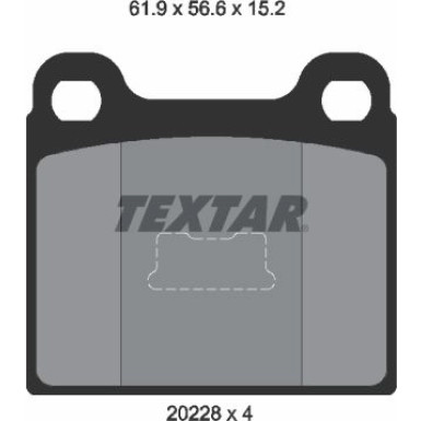 Textar | Bremsbelagsatz, Scheibenbremse | 2022803
