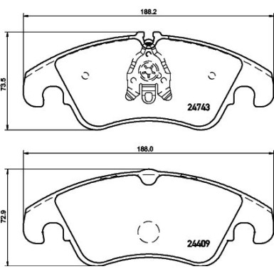 8DB 355 013-751 Bremsbelagsatz, Scheibenbremse