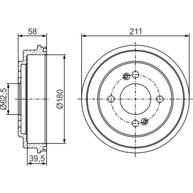 0 986 477 278 Bremstrommel