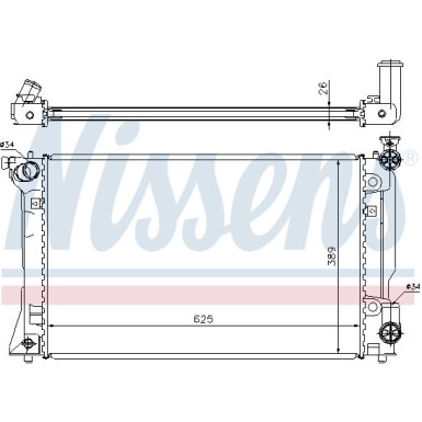 Nissens | Kühler, Motorkühlung | 64667A