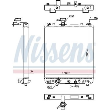 Nissens | Kühler, Motorkühlung | 64195