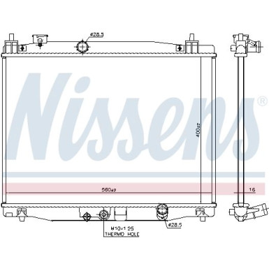Nissens | Kühler, Motorkühlung | 606183