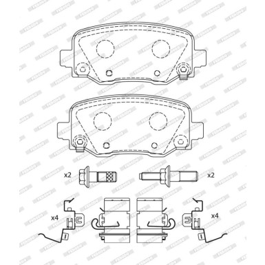 Ferodo | Bremsbelagsatz, Scheibenbremse | FDB4883