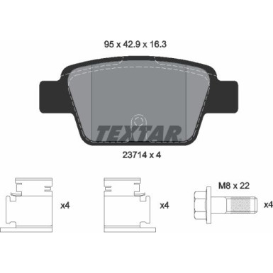 Textar Bremsbelagsatz, Scheibenbremse Q+ 2371401