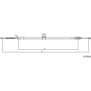 17.0316 Seilzug, Feststellbremse 17.0316 Seilzug, Feststellbremse