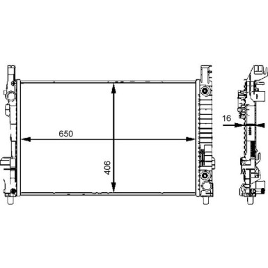 CR 661 000S Kühler, Motorkühlung BEHR