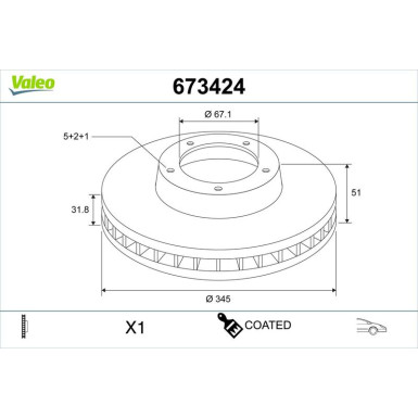 Valeo | Bremsscheibe | 673424