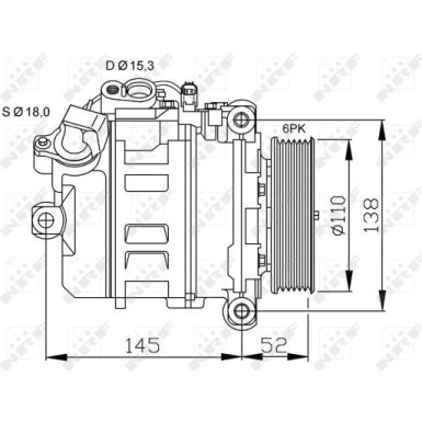 NRF Kompressor, Klimaanlage EASY FIT 32435