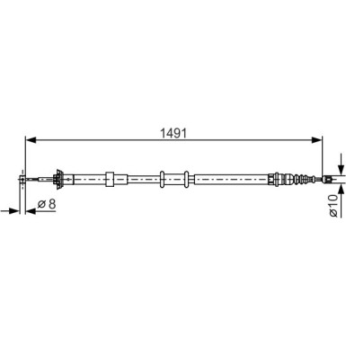 1 987 482 202 Seilzug, Feststellbremse 1 987 482 202 Seilzug, Feststellbremse