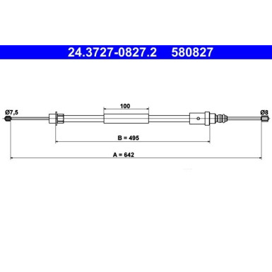 24.3727-0827.2 Seilzug, Feststellbremse