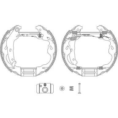 8DB 355 004-931 Bremsbackensatz Shoe Kit Pro