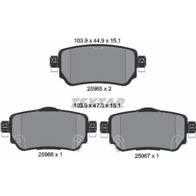 2596501 Bremsbelagsatz, Scheibenbremse