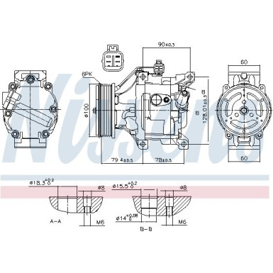 Nissens | Kompressor, Klimaanlage | 89530