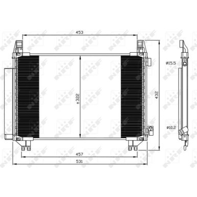 NRF | Kondensator, Klimaanlage | 350062