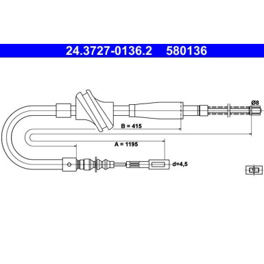 24.3727-0136.2 Seilzug, Feststellbremse