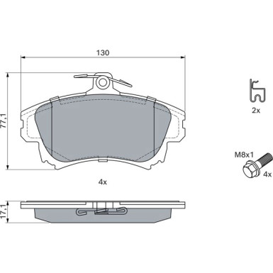 0 986 424 541 Bremsbelagsatz, Scheibenbremse