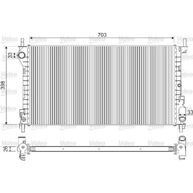 Valeo | Kühler, Motorkühlung | 733100