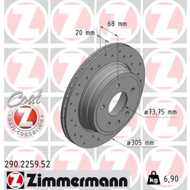 290.2259.52 Bremsscheibe SPORT Z