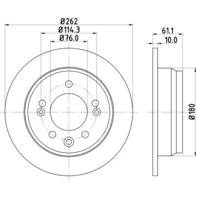 Hella | Bremsscheibe | 8DD 355 118-861