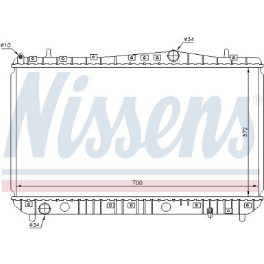 Nissens | Kühler, Motorkühlung | 61633