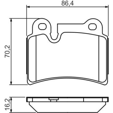 0 986 494 210 Bremsbelagsatz, Scheibenbremse