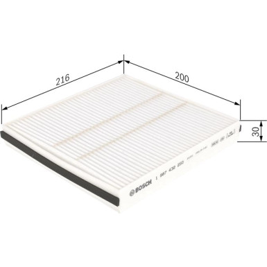 BOSCH 1 987 432 250 Innenraumfilter BOSCH 1 987 432 250 Innenraumfilter